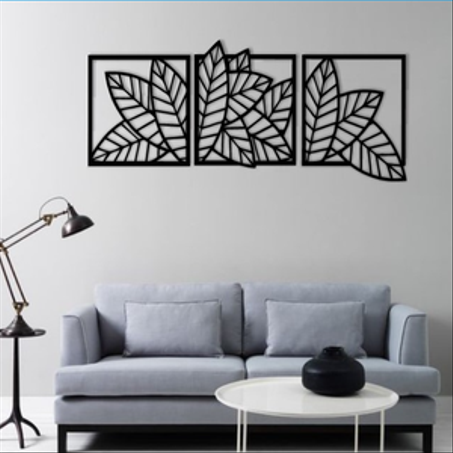 لوحة جدارية على شكل وردة من الخشب