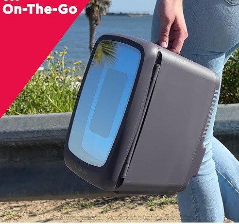 ثلاجة مشروبات صغيرة مضيئة للألعاب من فريجيدير EFMIS179، ستيلث