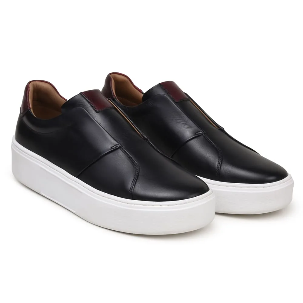 Baskets Slip-On Homme en Cuir Synthétique Premium