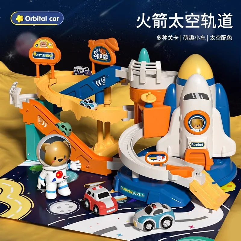 Ville spatiale et piste de course pour enfants