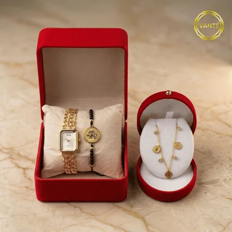 طقم الهدايا الفاخر من فانتي (ساعة، سوار وقلادة)