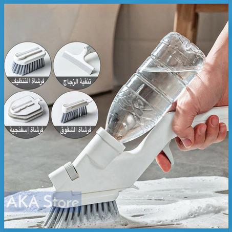 فرشاة تنظيف متعددة الوظائف بأربعة رؤوس، مصممة خصيصاً للمنطقة المراد تنظيفها