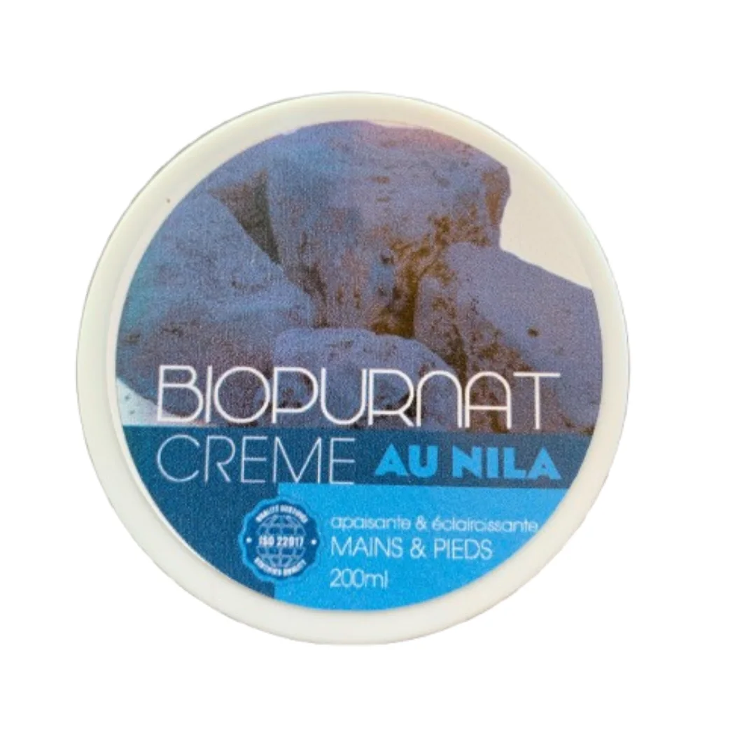 🌿  BiopurNat – Crème au Nila Apaisante & Éclaircissante (Mains & Pieds) 200ml 🌿