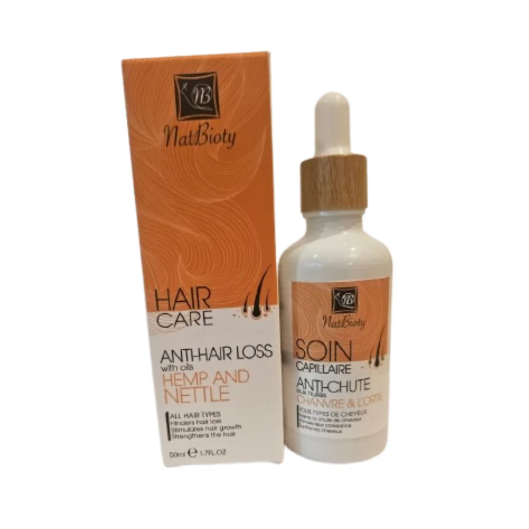 💆‍♀️ 3. Soin Capillaire Anti-Chute – Huile de Chanvre & Ortie 💆‍♂️