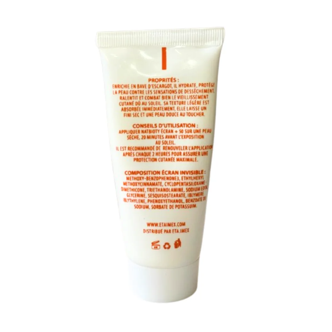 🌞 Crème Solaire Invisible SPF 50+ à la Bave d’Escargot 🐌☀️ |