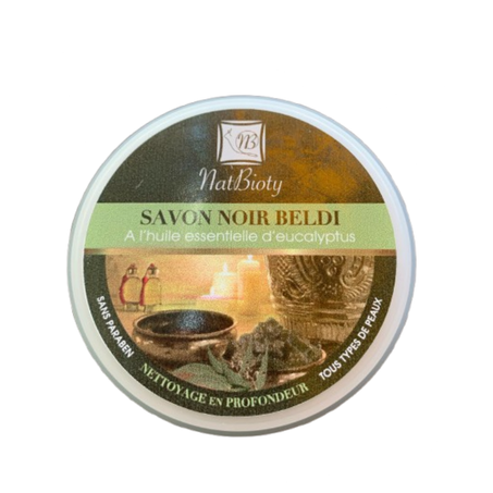 🌿Savon Noir Beldi à l’Huile Essentielle d’Eucalyptus 🌿