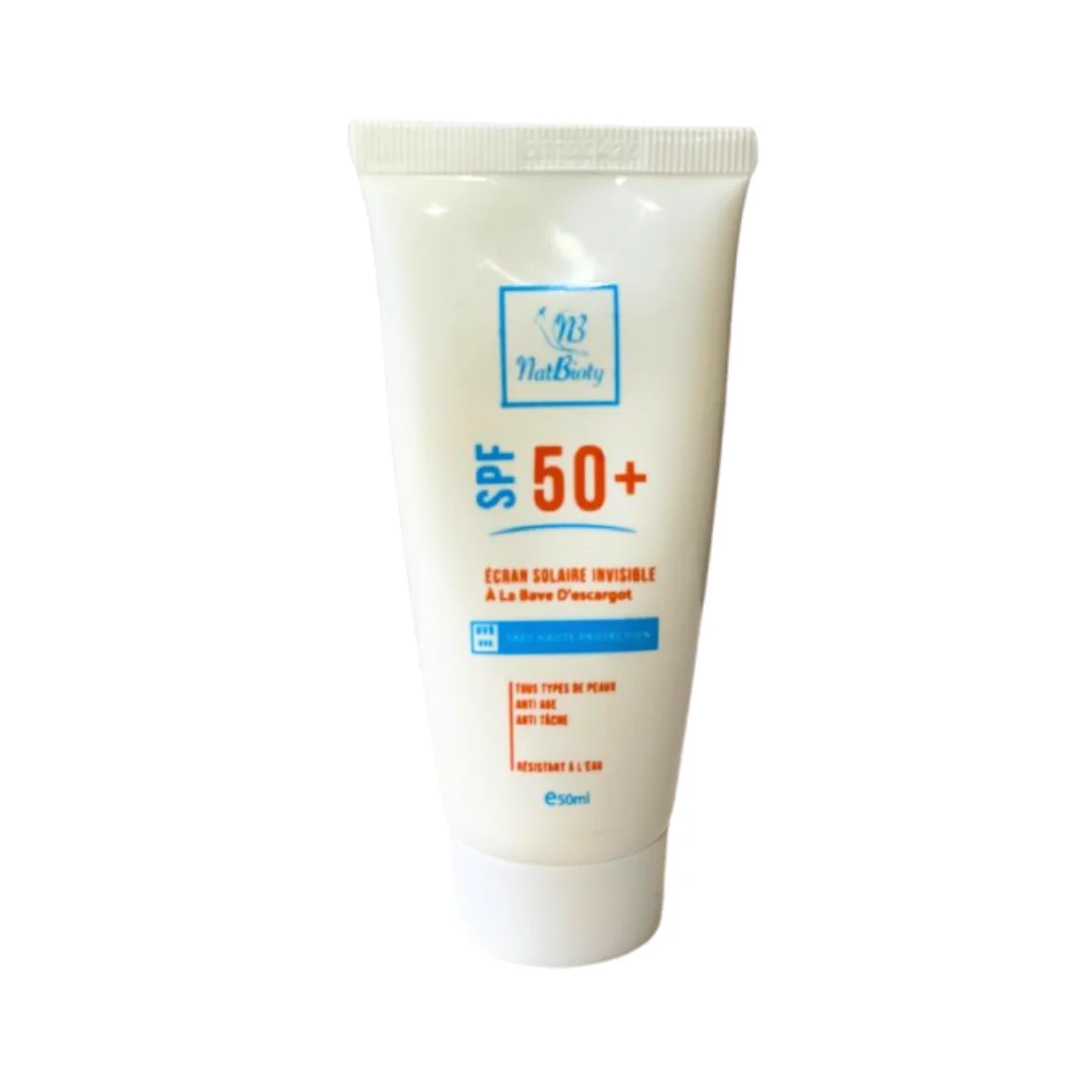 🌞 Crème Solaire Invisible SPF 50+ à la Bave d’Escargot 🐌☀️ |