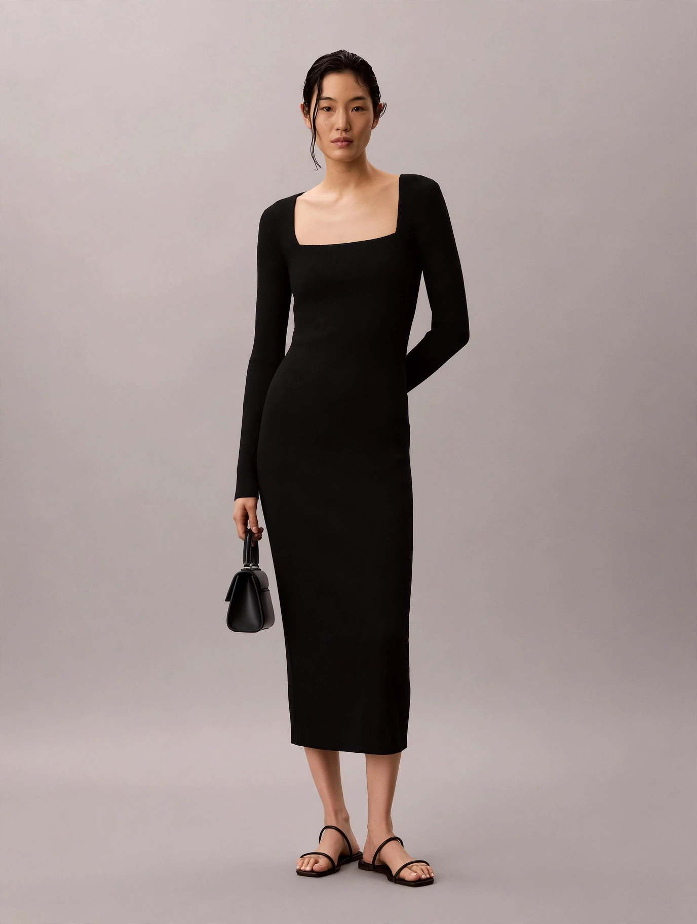 Robe midi moulante