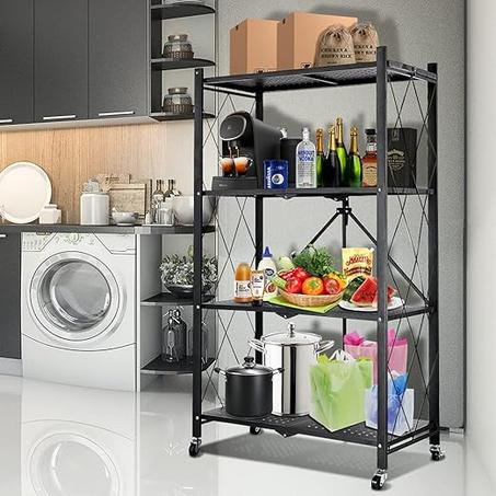 رفوف تخزين دوارة قابلة للحركة من 4 طبقات
