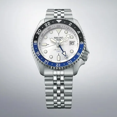 ساعة رياضية بمينا فضي للرجال من سيكو 5 - SSK033K1