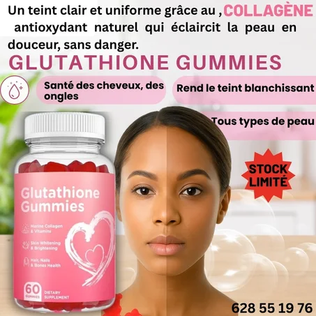 Collagène Vitamine C VE Blanchiment de la peau Éclaircissant Gommes au L-Glutathione