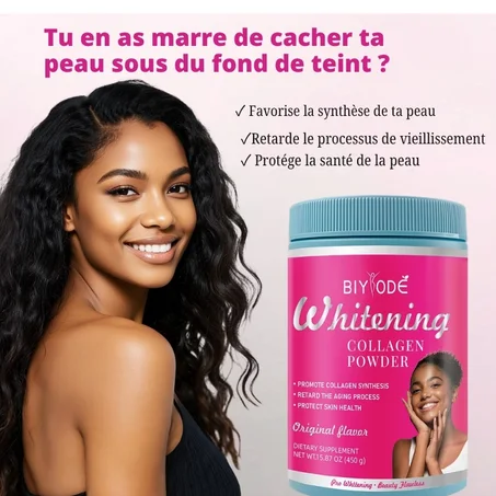 Collagène Blanchissant en Poudre ✨ Le secret d’une peau éclatante, et naturellement  jeune.