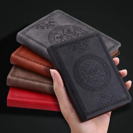 Mini cuaderno A6 de estilo Retro de bolsillo, Bloc de Notas portátil de Cuero PU