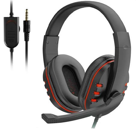 Auriculares con cable para juegos, para ordenador con micrófono, auriculares de música para Play Station 4