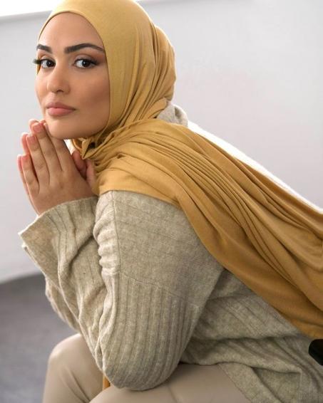 Jersey Hijab Moustard