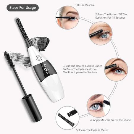 مكبس الرموش الكهربائي (أبيض)