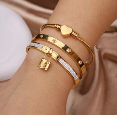 Lock Heart-Shaped Bracelet for women