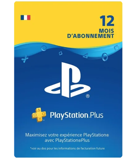 PLAYSTATION PLUS 12 MOIS PSN FR (COMPTE PRINCIPAL + SECONDAIRE )