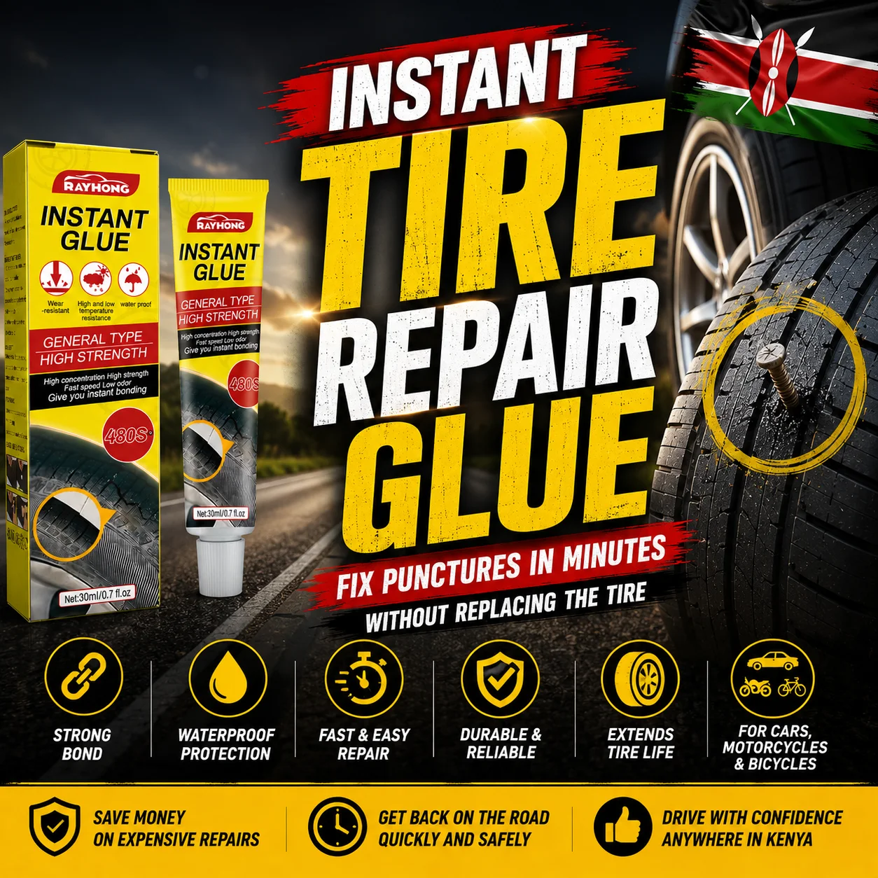 Tire Repair Glue