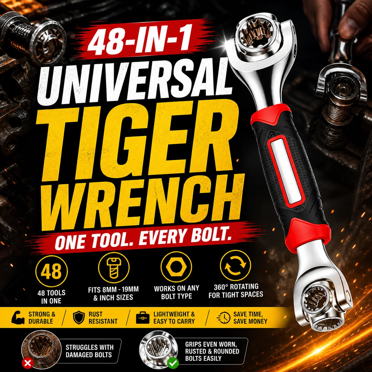 Universal 48-in-1 Tiger Wrench