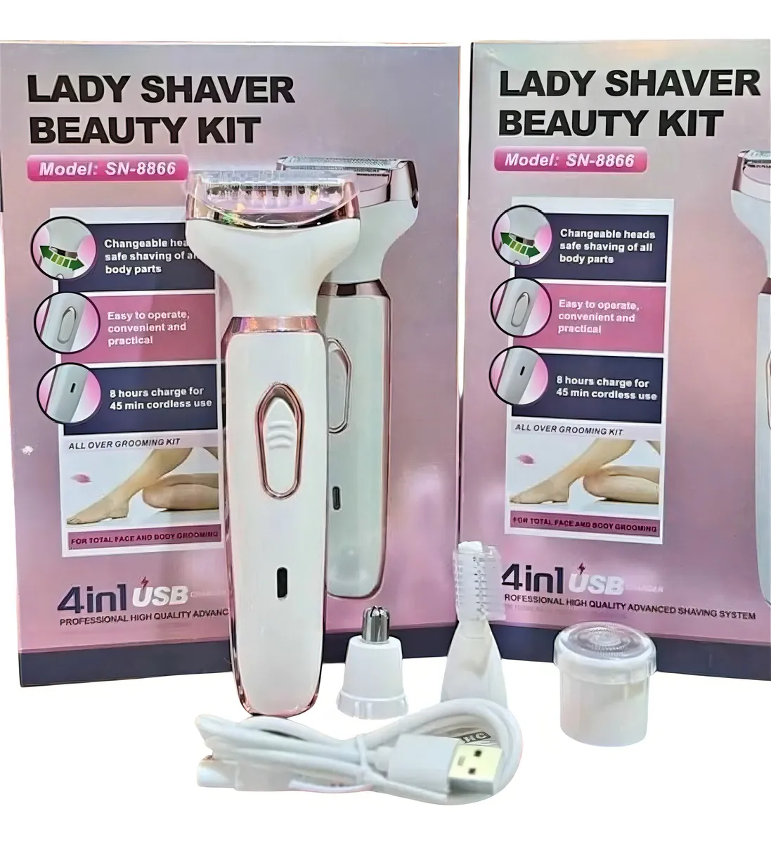 Lady shaver beauty kit