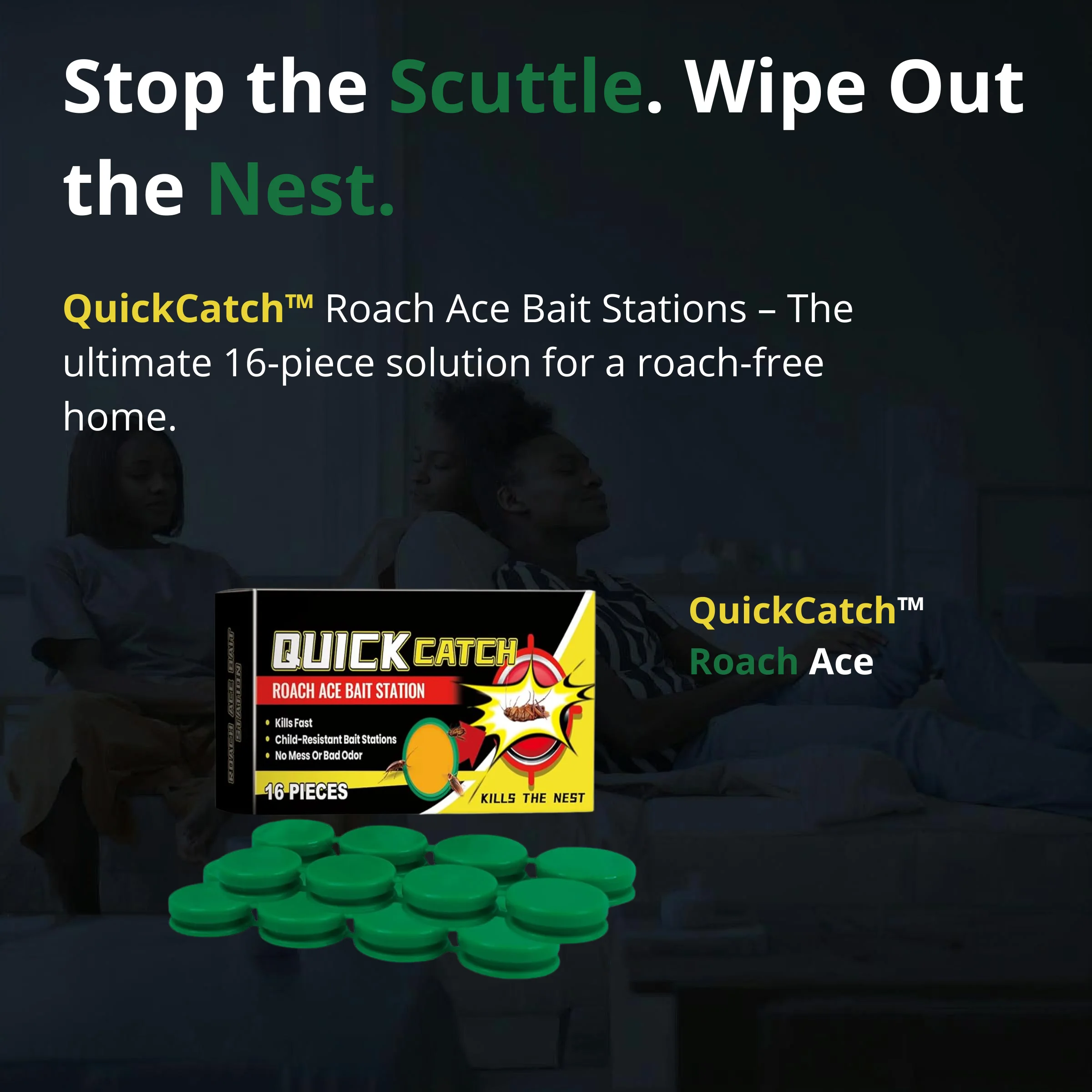 16pcs roach ace bait station