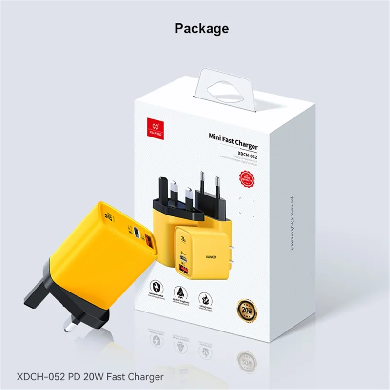 XUNDD XDCH-052 PD 20W Type-C + QC 3.0 USB Fast Charger