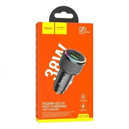 Hoco Car Charger NZ14A Guerrero Dual Port USB+Type-C 38W