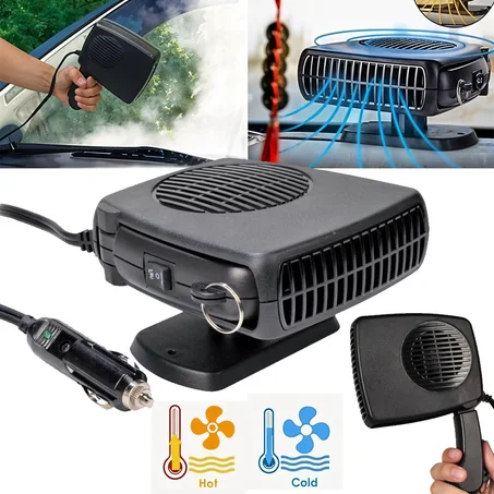 Chauffage Dégivreur Pare-brise de voiture électrique Portable 2en1 – مزيل الضباب في السيارة