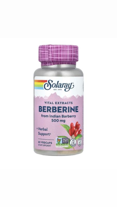 Berberine Solaray – 500 mg – 60 كبسولة نباتية