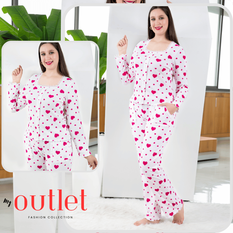 Ensemble de pyjama à imprimé cœur