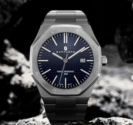 ساب هيرو ساعات يد للرجال مقاومة للماء حتى عمق 100 متر من الستانلس ستيل بلون فضي وحركة كوارتز يابانية ثمانية الاضلاع وبسيطة وفاخرة وكلاسيكية هدايا (copy)