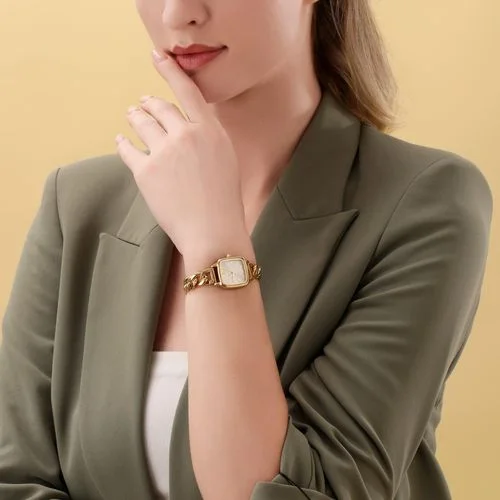 REWARD Montre à quartz à petit cadran avec bracelet en acier inoxydable pour femme