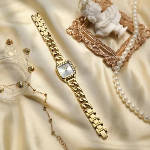 REWARD Montre à quartz à petit cadran avec bracelet en acier inoxydable pour femme