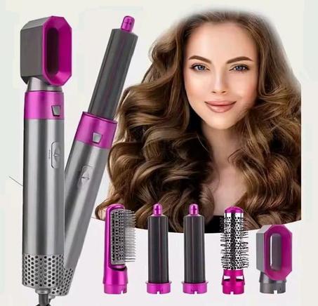 1صففي شعرك فـ5 دقايق! جهاز تصفيف الشعر 5 في  🎁