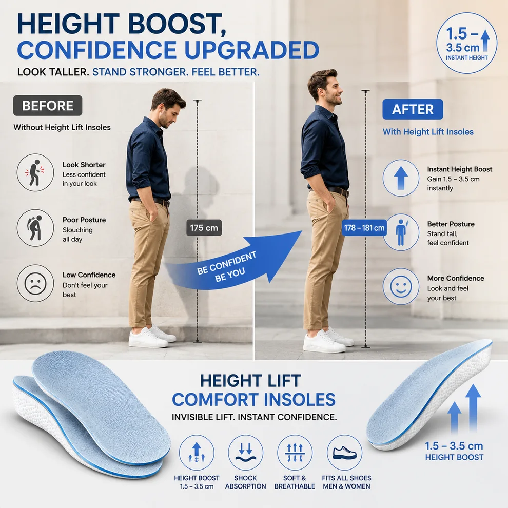 نعال زيادة الطول - Height Boost Insoles