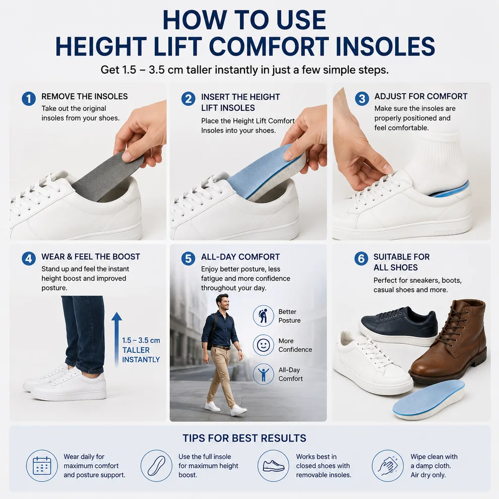 نعال زيادة الطول - Height Boost Insoles