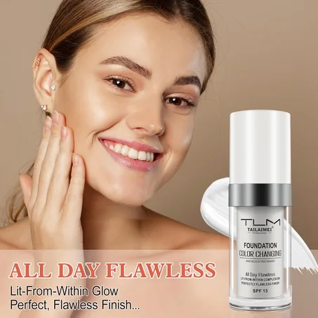 كريم أساس سائل للبشرة ذات اللون الدافئ – تغطية كاملة ولمسة طبيعية