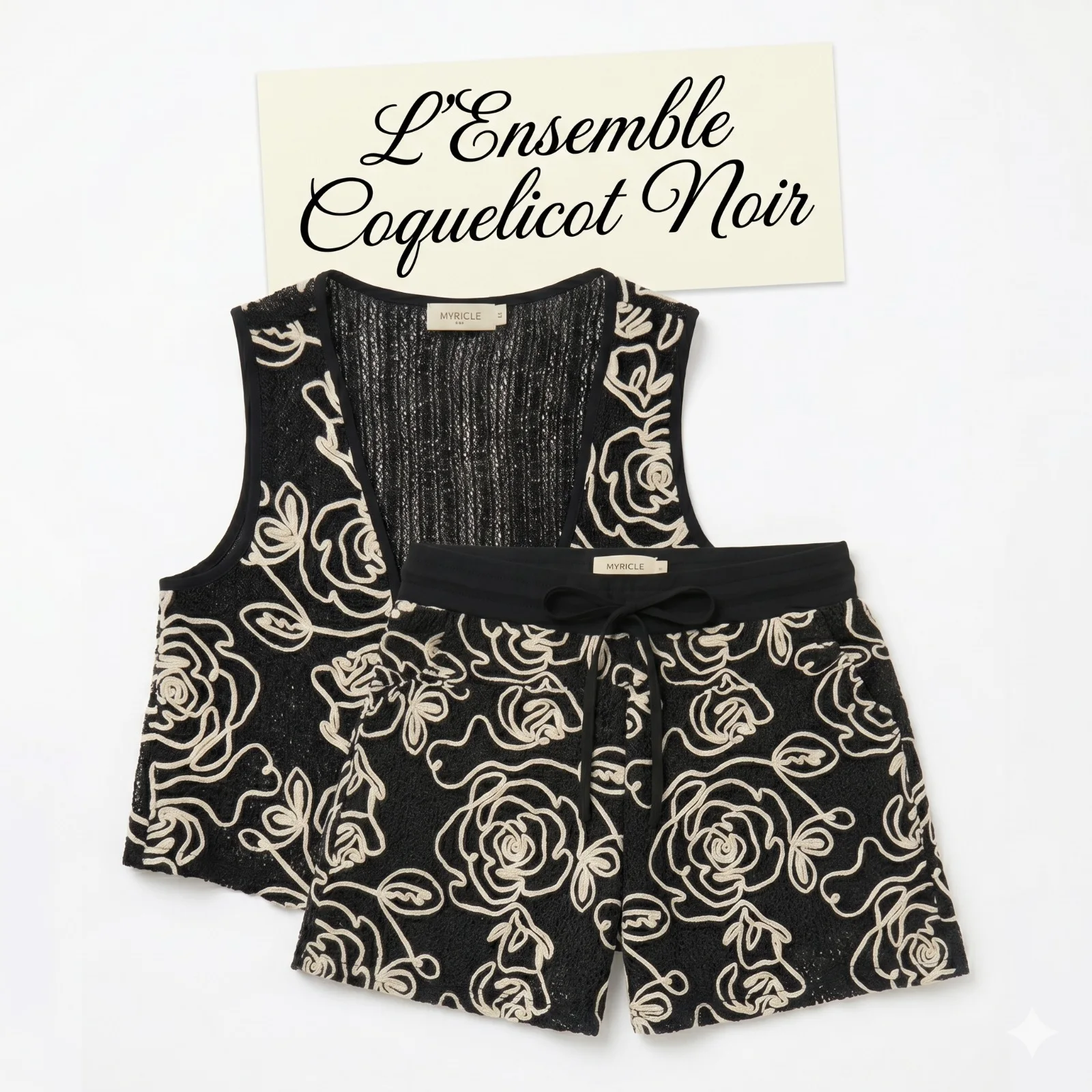 Ensemble Coquelicot Noir Court