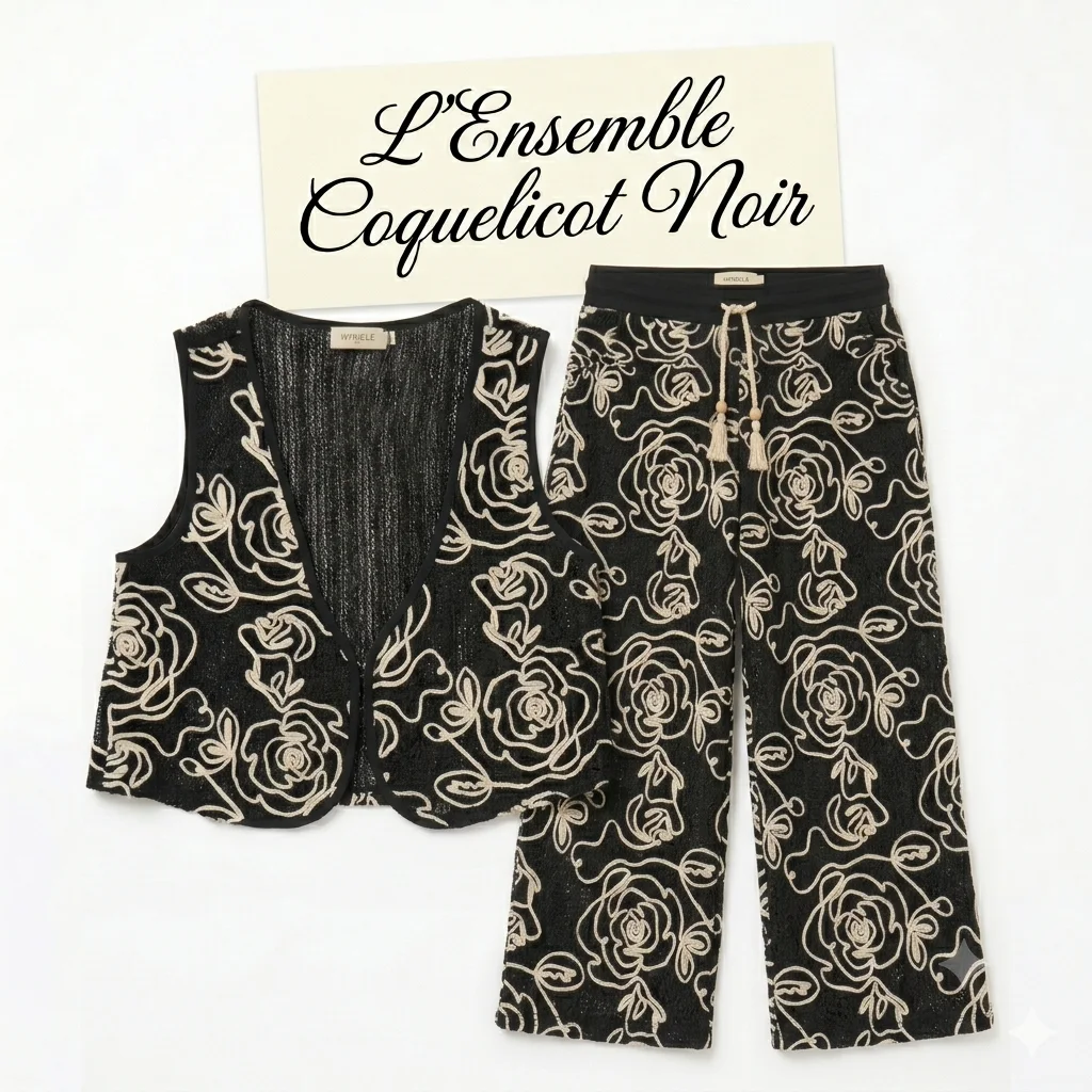 Ensemble Coquelicot Noir Long