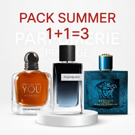 Pack Summer : Yves saint laurent Y Edp 100ml + Versace eros Edp 100ml et Stronger with you intensly