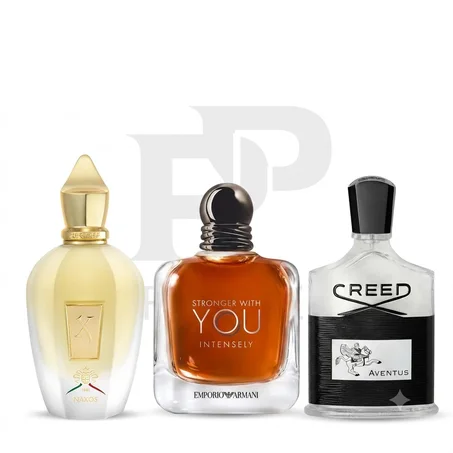 Pack Xerjoff Naxos , Stronger with you Intensly et Creed Aventus.