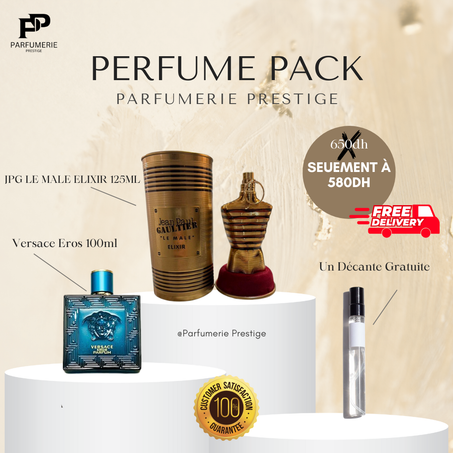 Pack jpg Le Male elixir 125ml + Versace eros 100ml