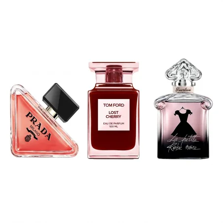 PACK: Prada Paradoxe Intense Edp 90ML + GUERLAIN LA PETITE ROBE NOIRE Edp 100ml + TOM FORD LOST CHERRY Edp 100ml