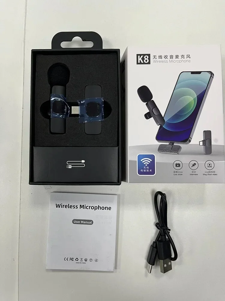 Microphone Sans Fil K9 type C et type iPhone ( 1 micro )
