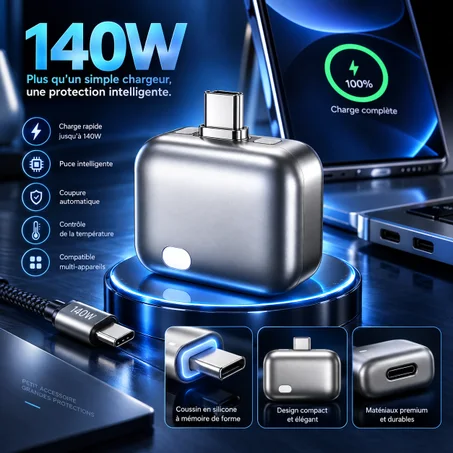 ⚡ Chargeur Intelligent 140W