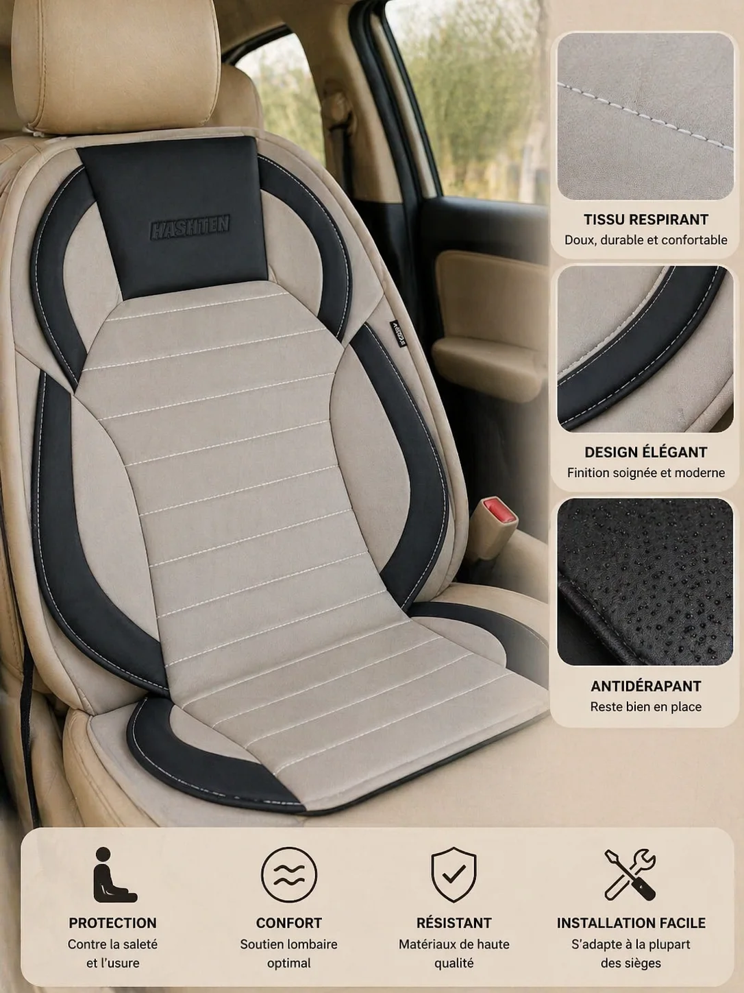Housse tissu voiture Roky