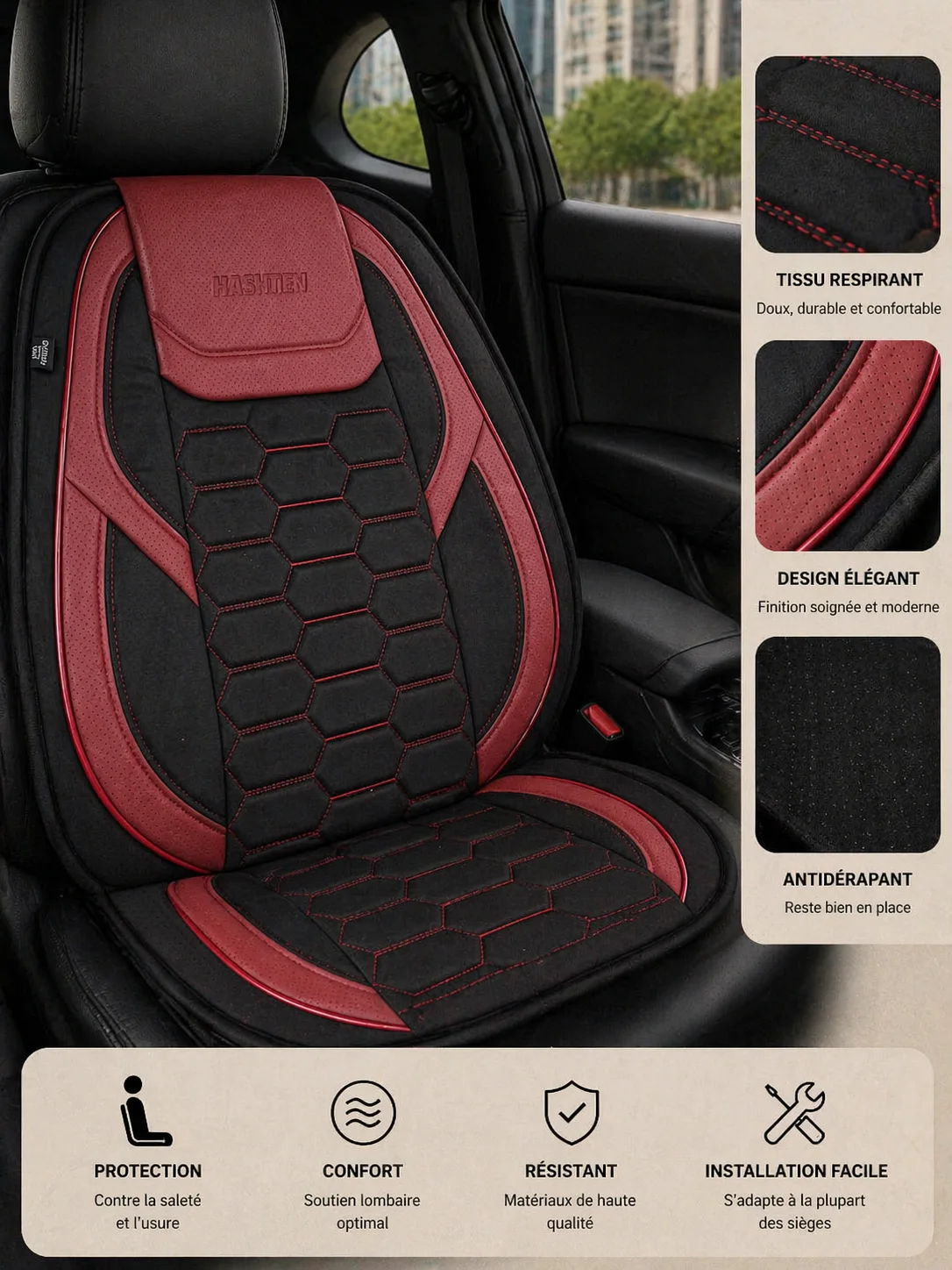 Housse tissu voiture Roky