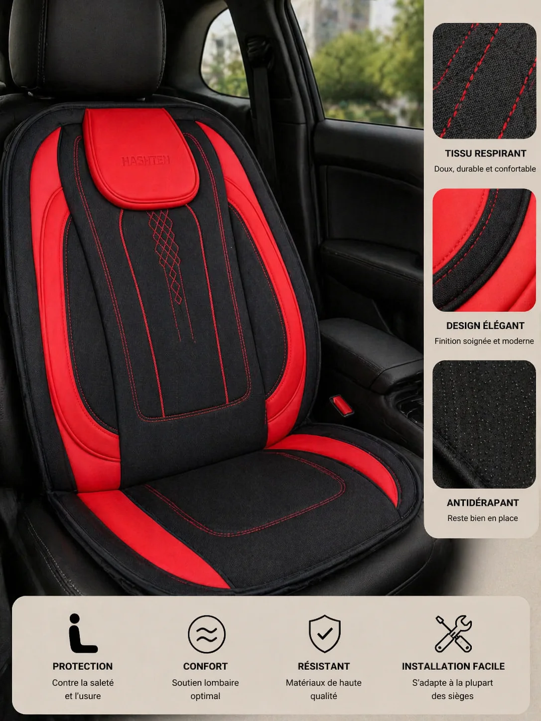 Housse tissu voiture Roky