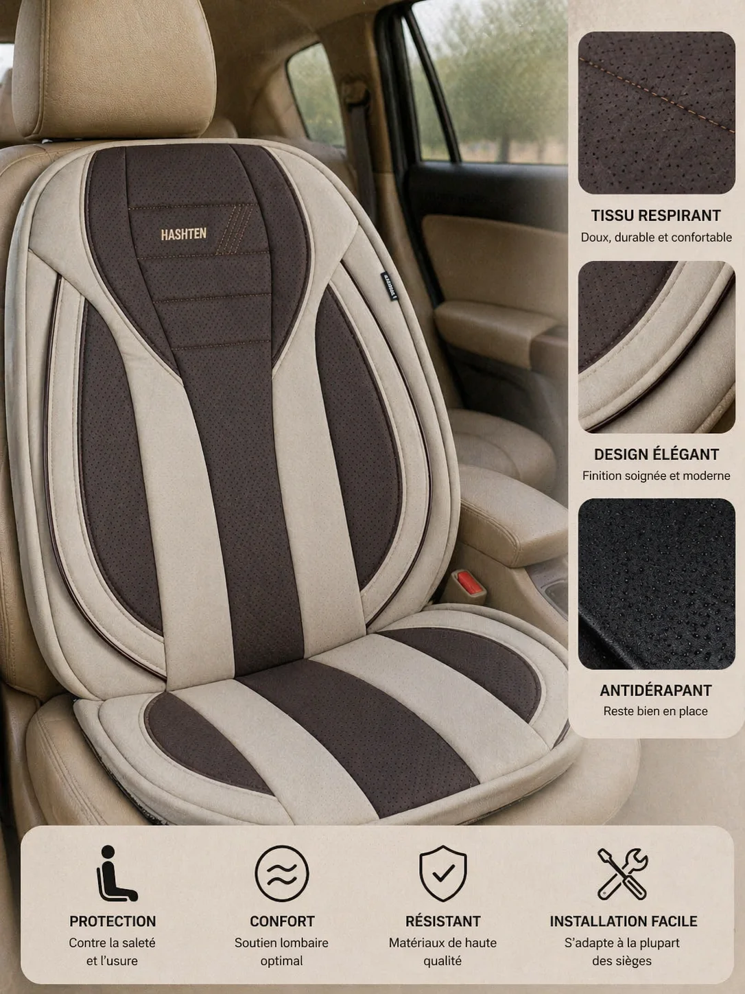 Housse tissu voiture Roky